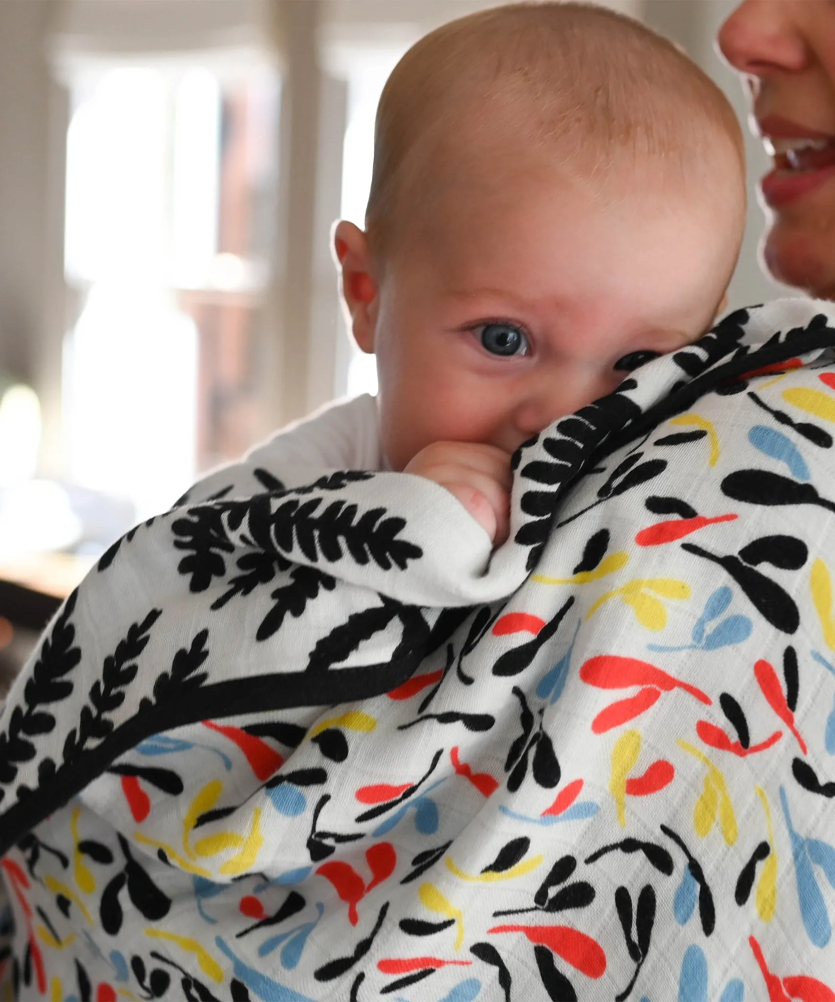 Etta Loves Reversible Organic Muslin Blanket - Plant