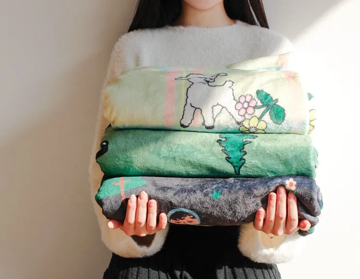 Fluffy Blanket / Vintage Lamb