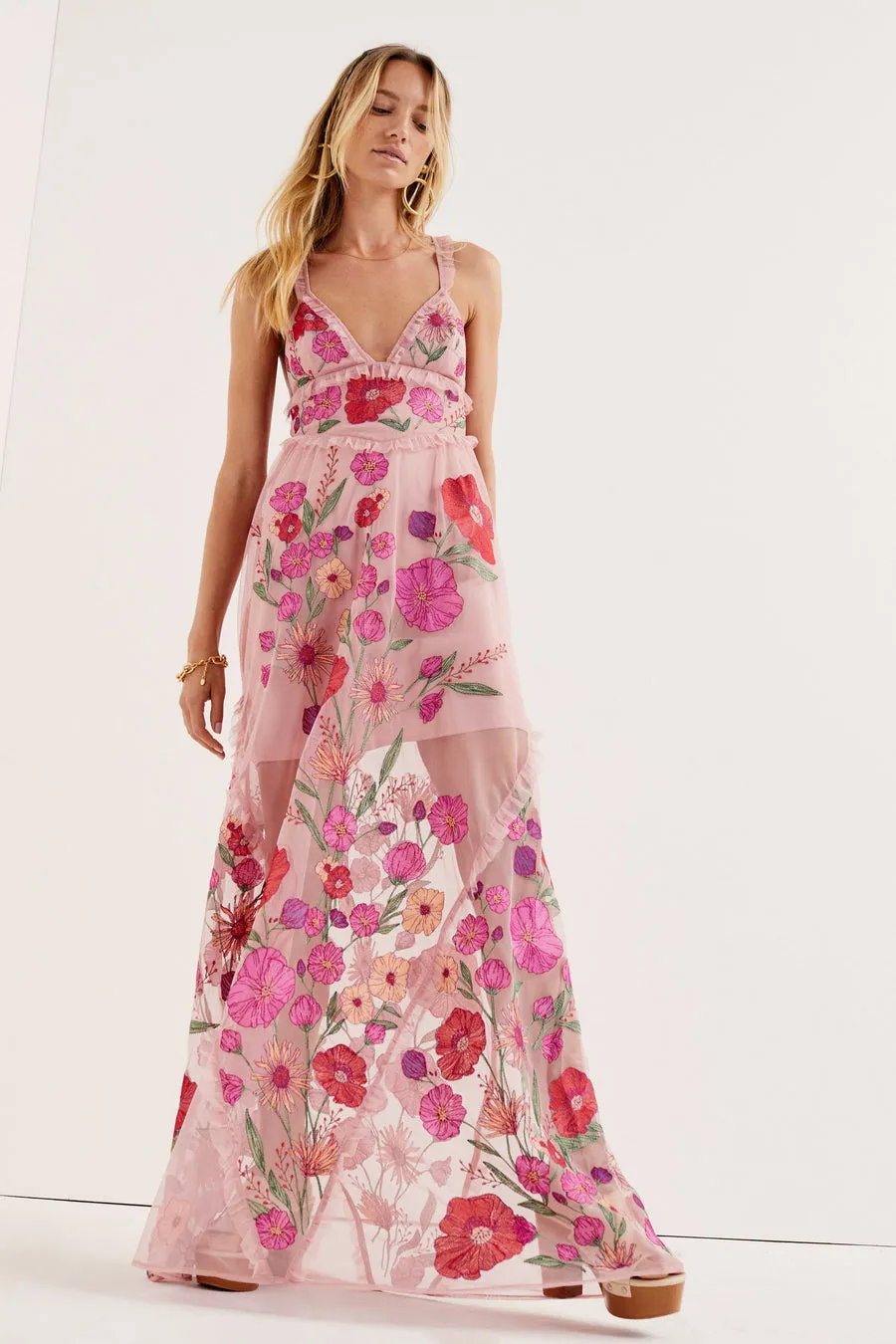 For Love and Lemons Kaylee Maxi Dress