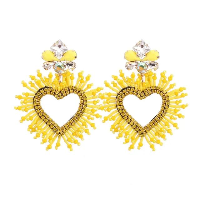 Fringe Heart Earrings