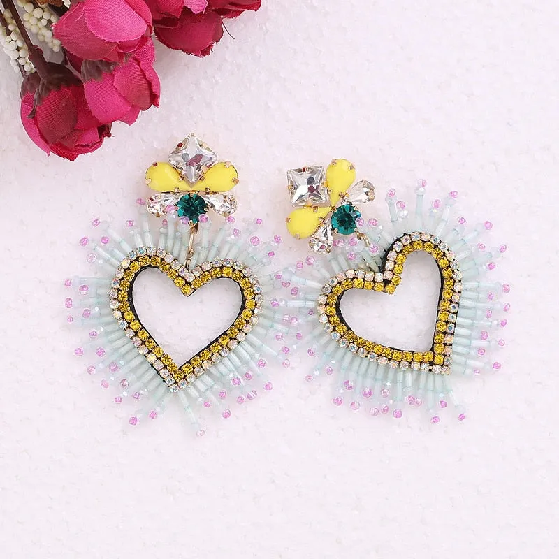 Fringe Heart Earrings