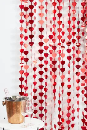 Ginger Ray Valentines Heart Fringe Curtain Back Drop