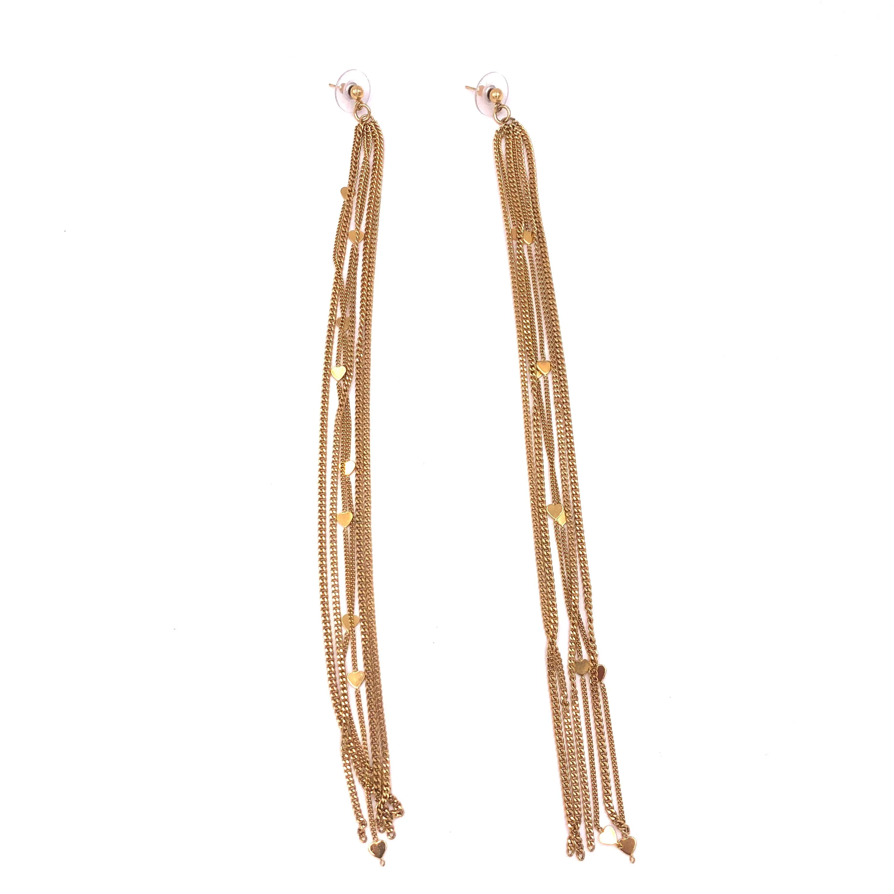 Gold Disco Fringe Earrings