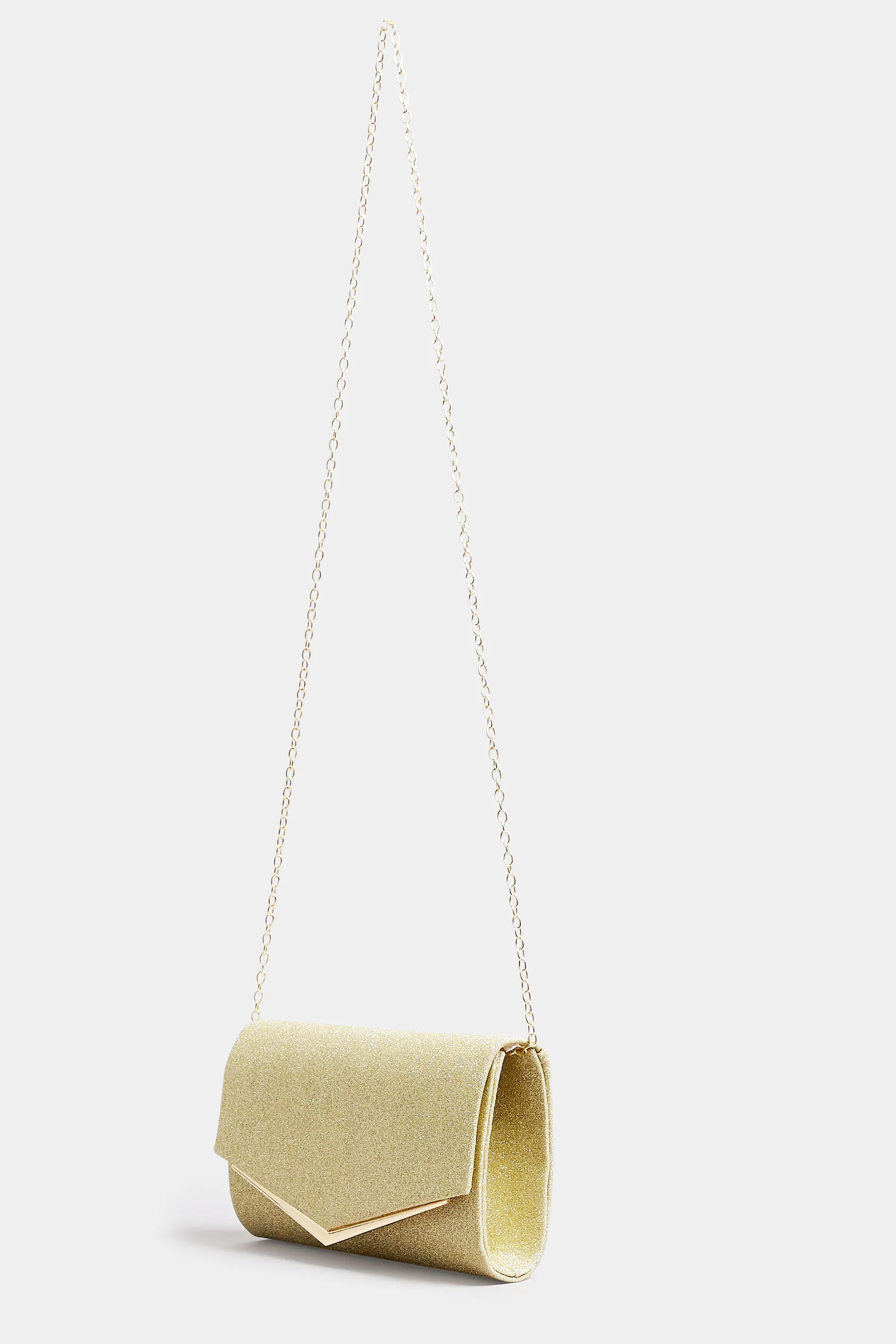 Gold Glitter Clutch Bag