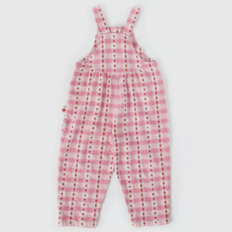 Goldie And Ace Vintage Overall - Berry Gingham