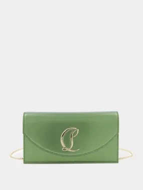 Green Loubi54 Nappa Leather Clutch Bag