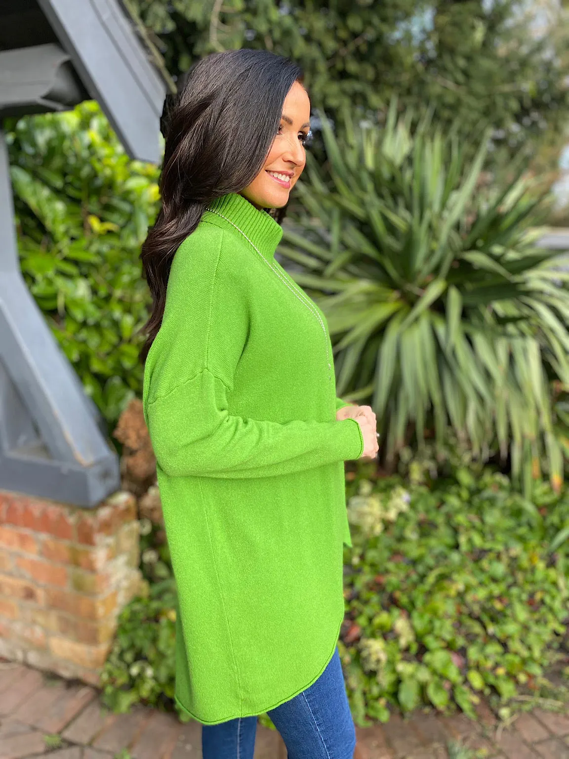 Green Premium Wrap Over Jumper Darby