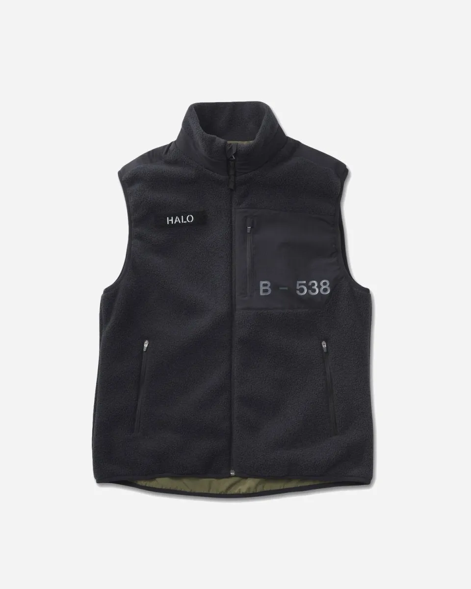 Halo Teddy Fleece Vest - Black