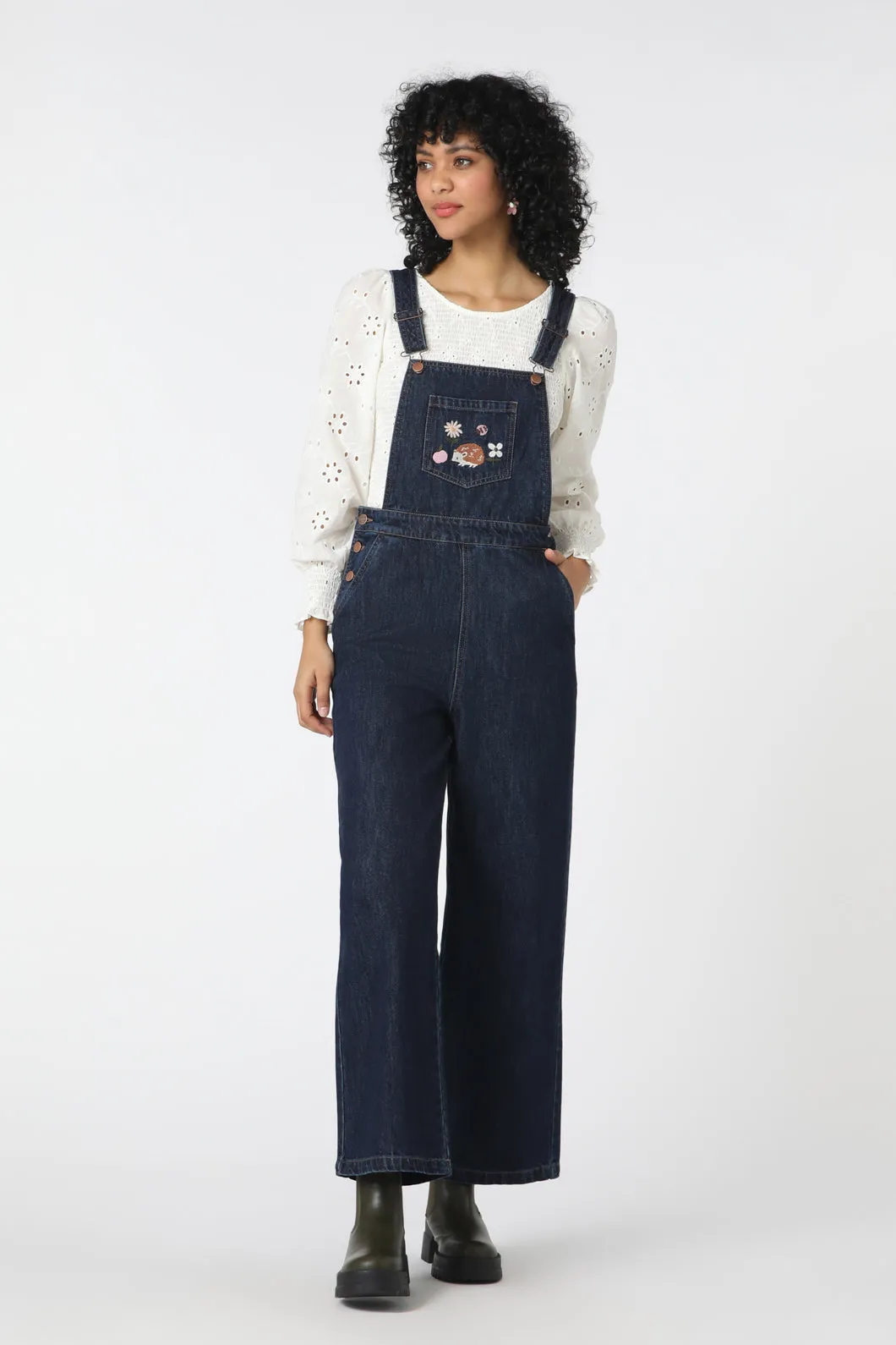 Hedgehog Embroidered Overall