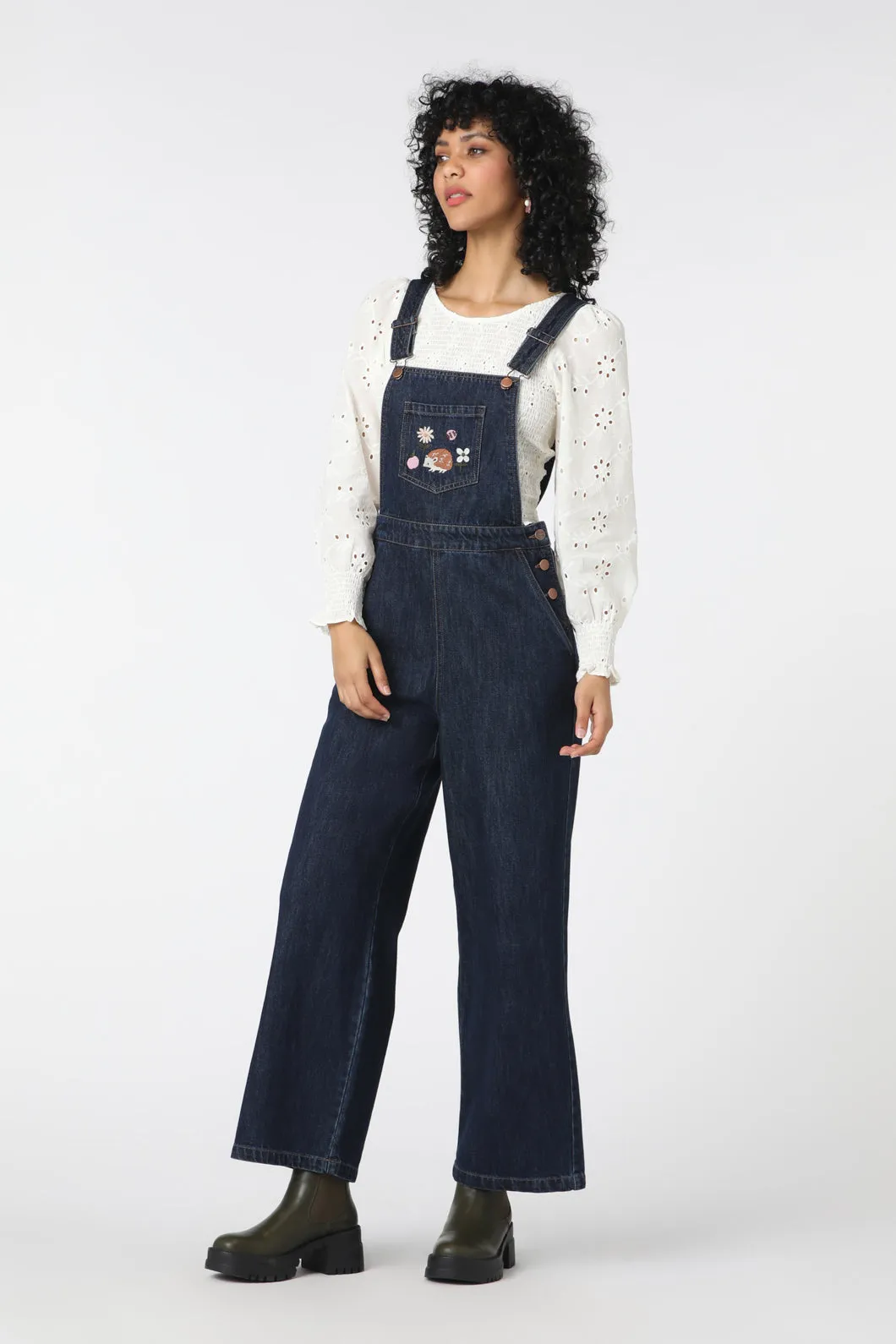 Hedgehog Embroidered Overall