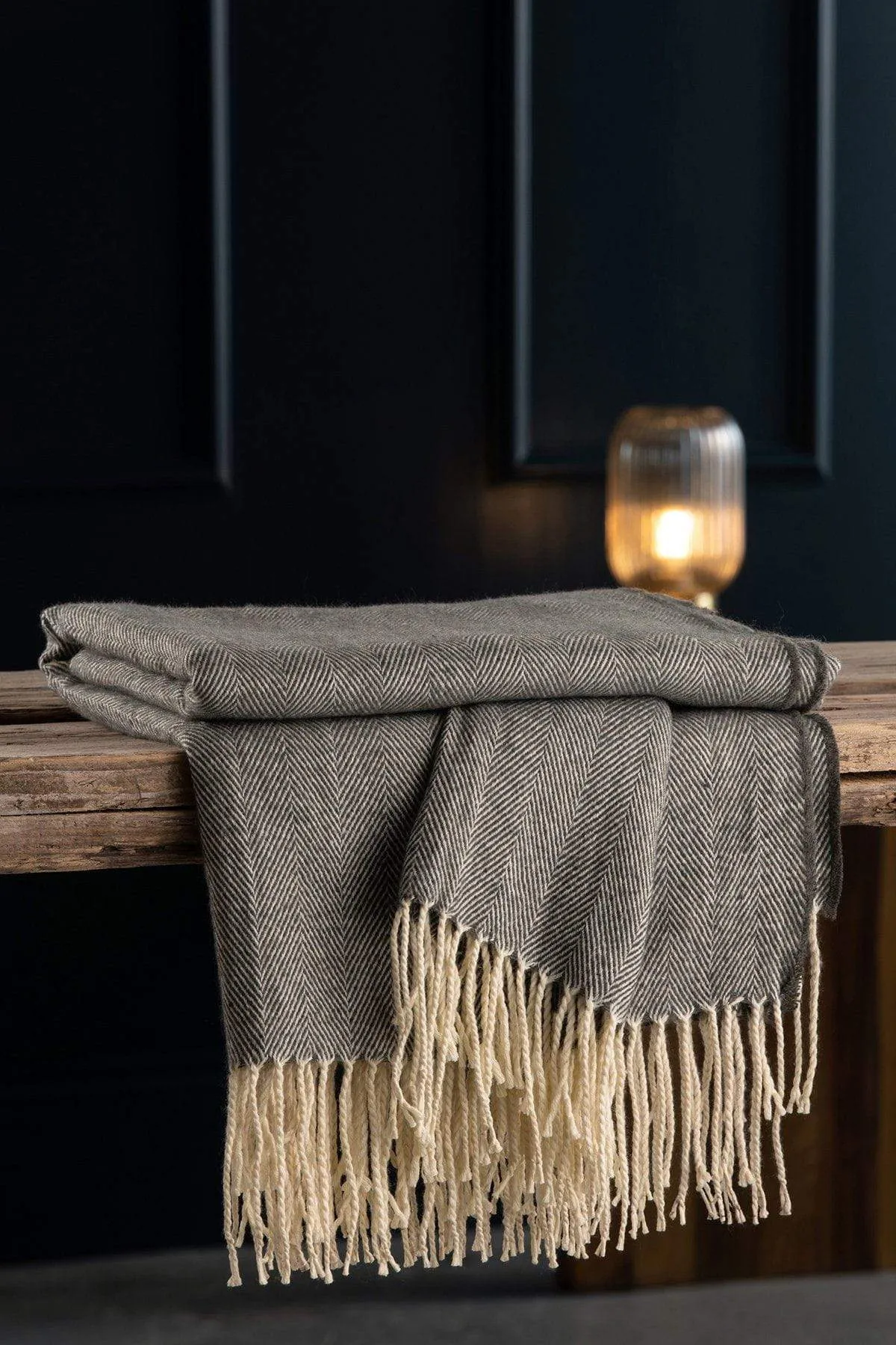 Herringbone Knit Throw