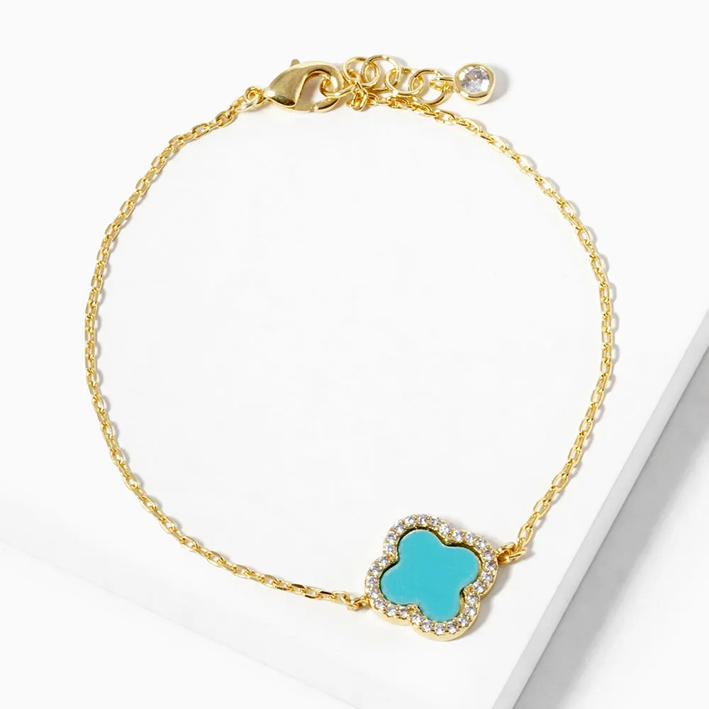 iLLASPARKZ Gold Dipped Quatrefoil Pointed Bracelet