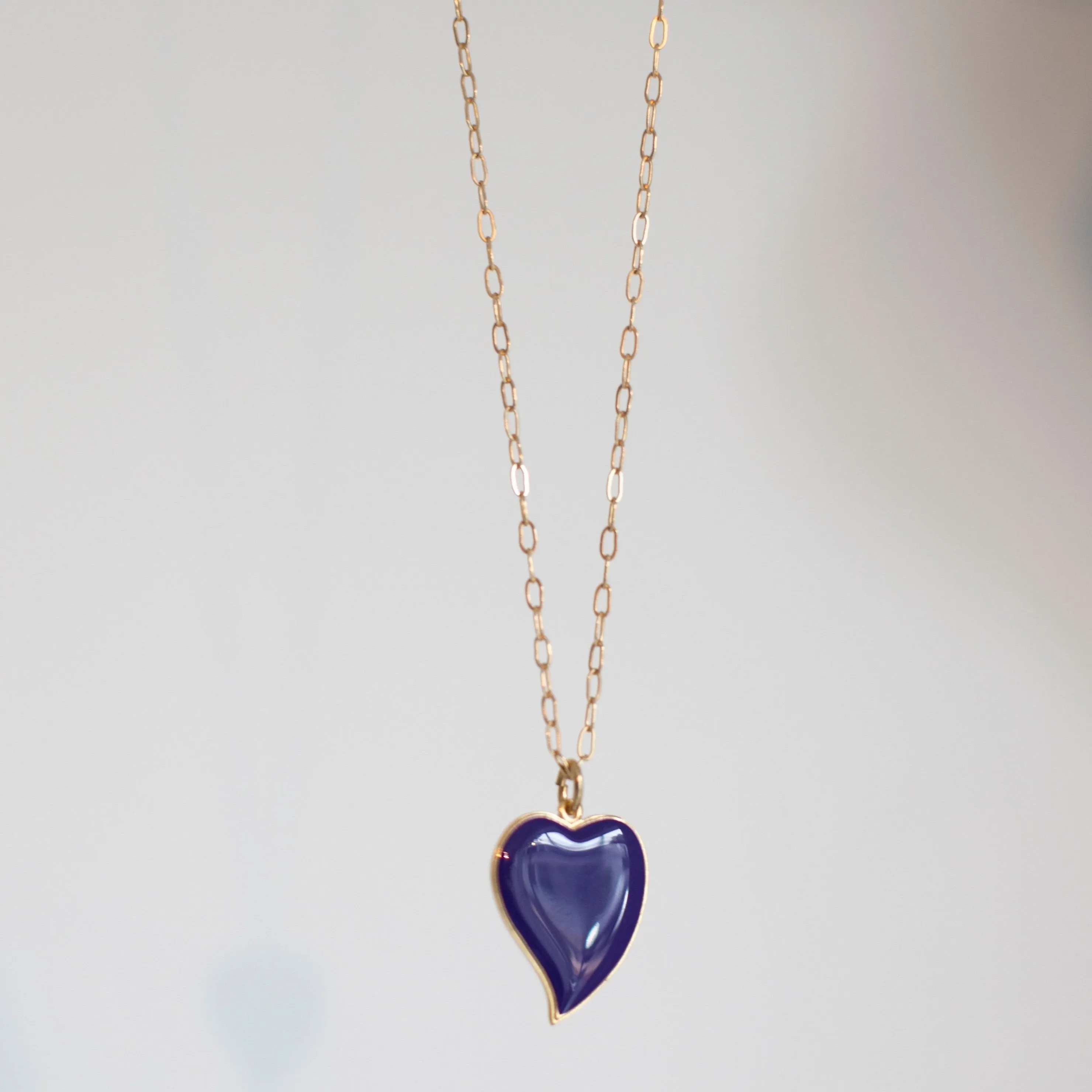 ILSA POINTED 1 ENAMEL HEART NECKLACES