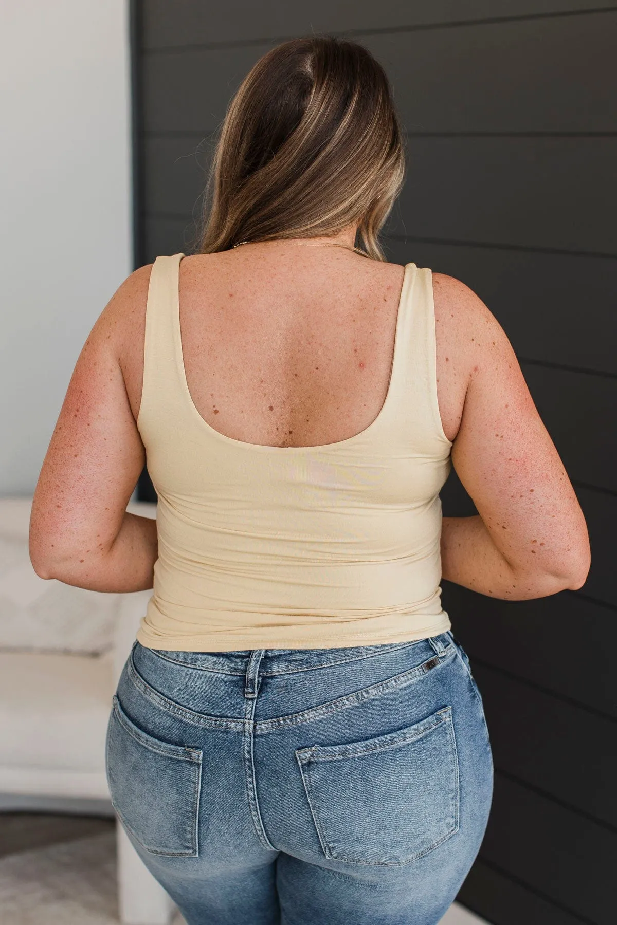 Isn't She Lovely Knit Tank Top- Dusty Yellow