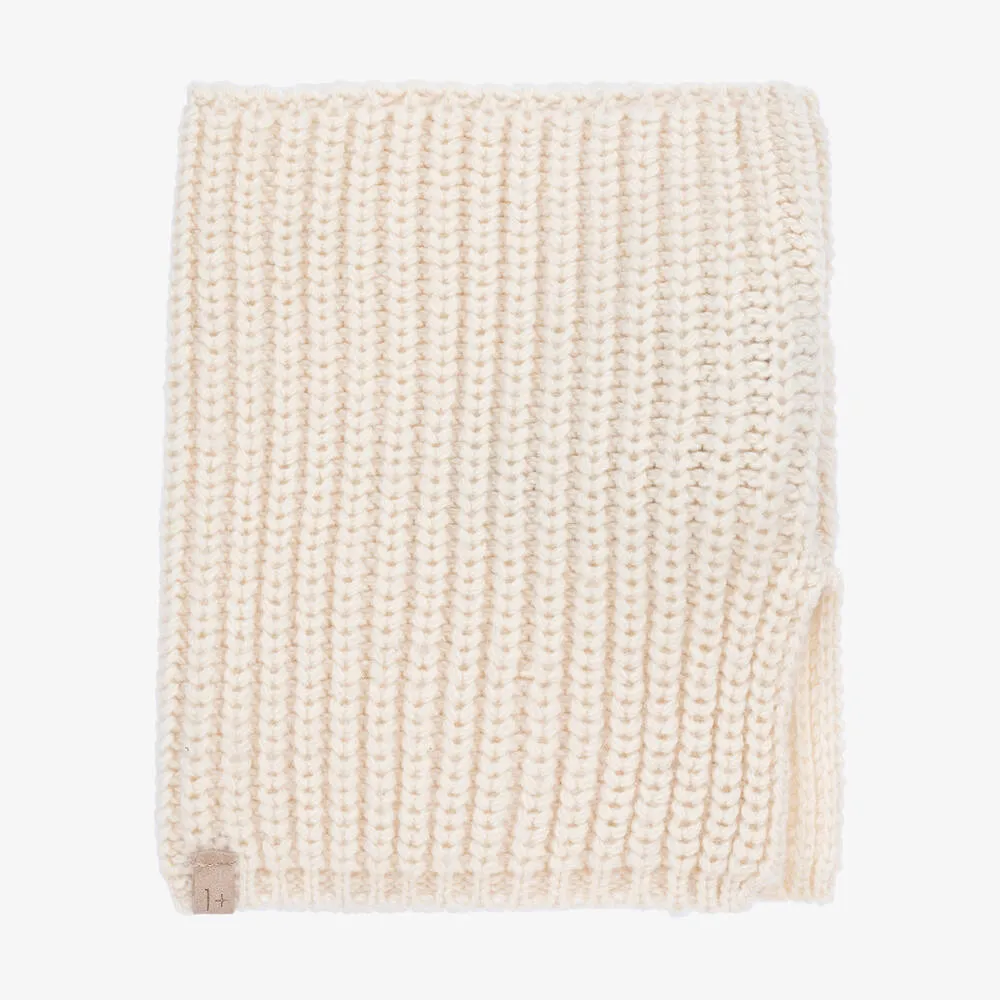 Ivory Ribbed Knit Snood