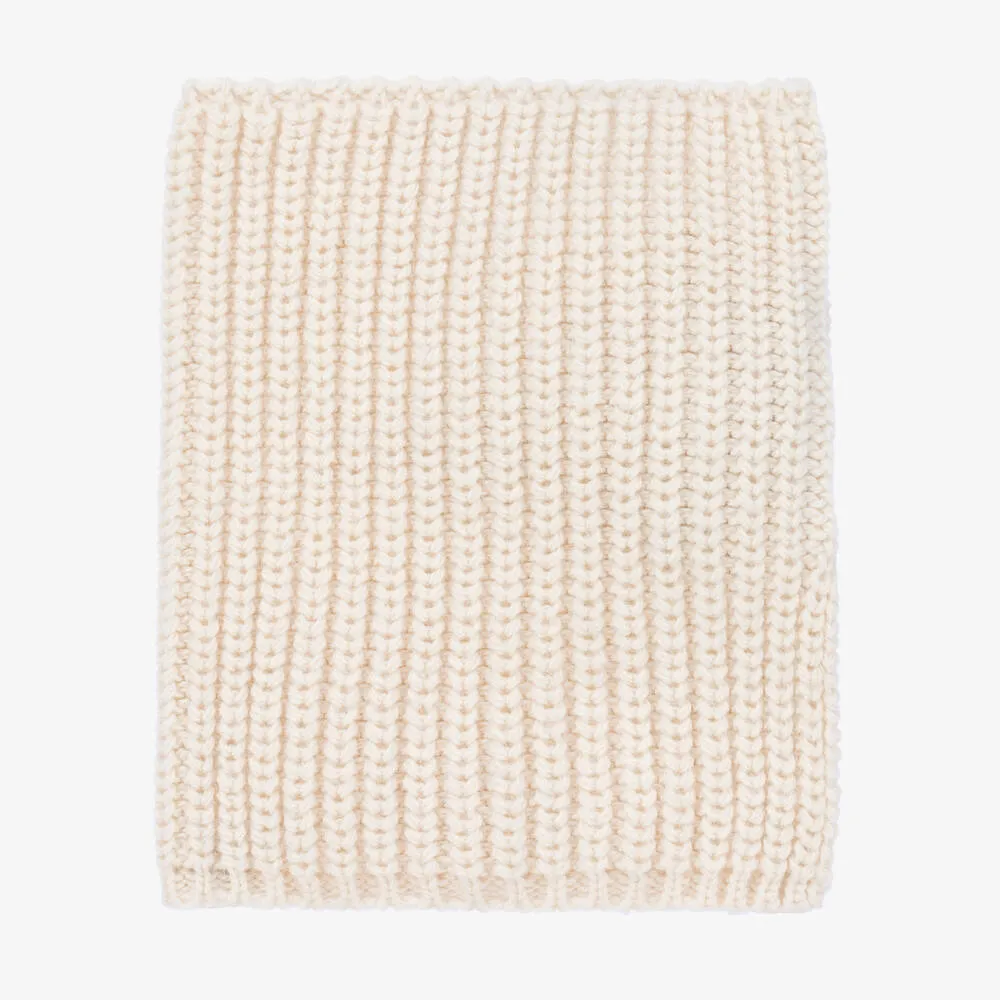 Ivory Ribbed Knit Snood