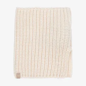 Ivory Ribbed Knit Snood