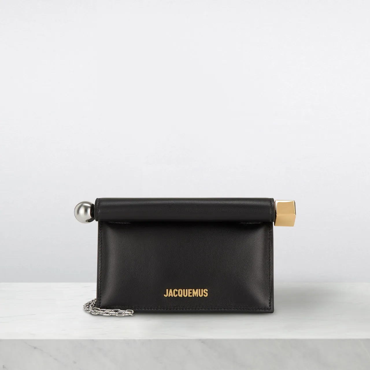 JACQUEMUS Le Petite Rond Clutch - Black