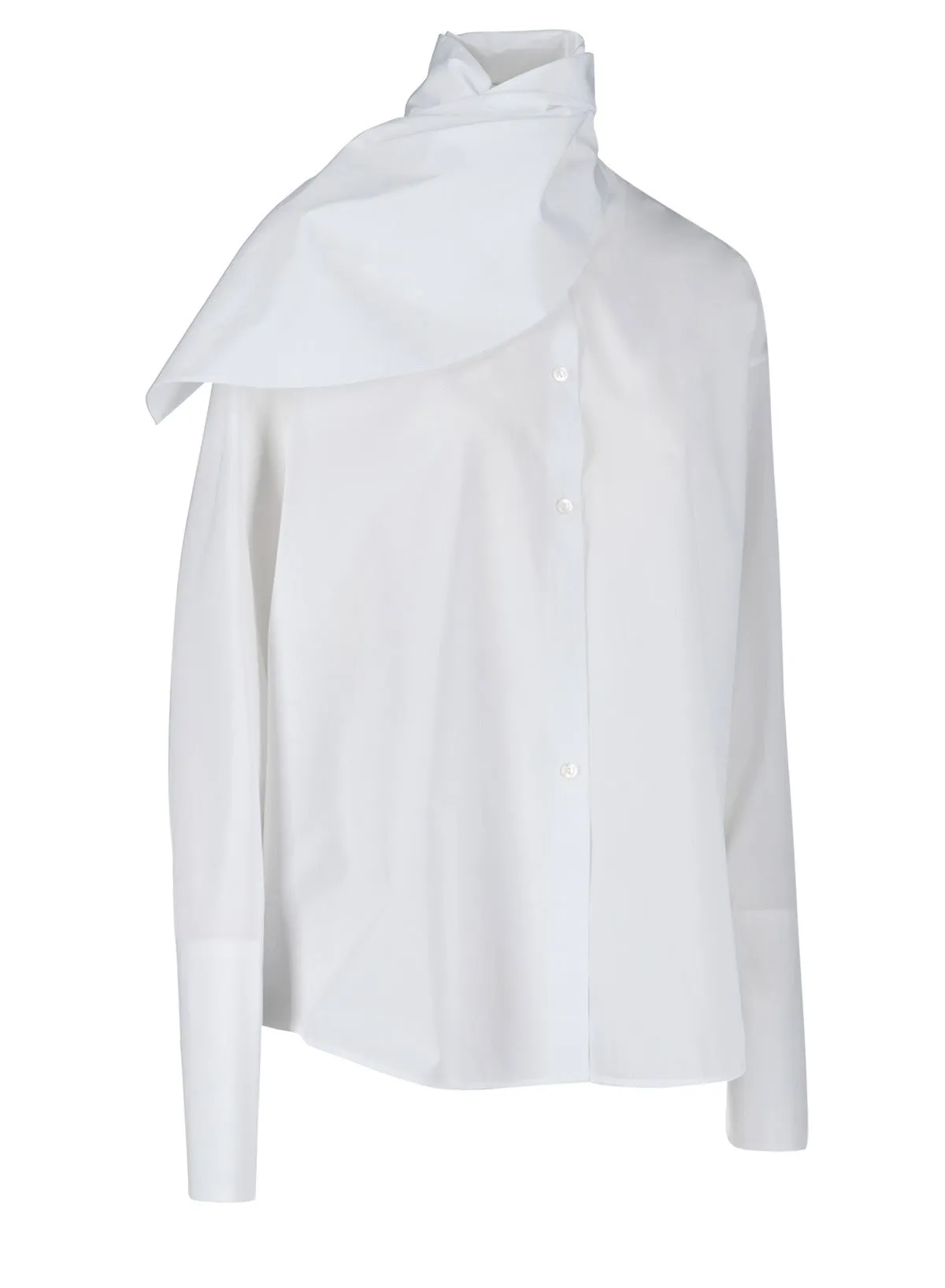 Jil Sander High-Neck Button-Up Shirt