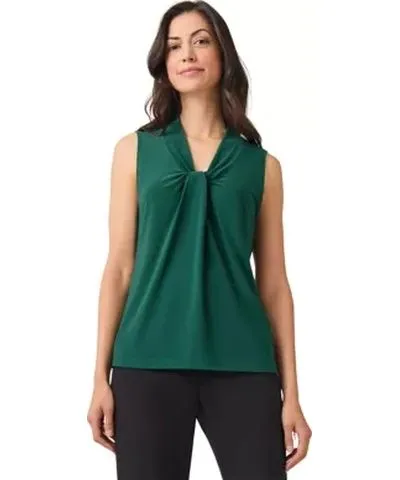 Kasper Women's Sleeveless Knot Front Knit Top