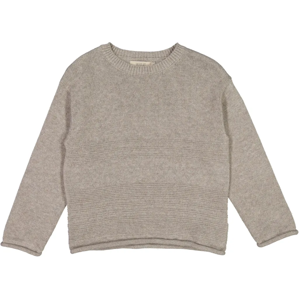 Knit Pullover Gunnar - warm grey melange