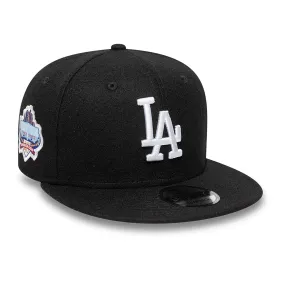 LA Dodgers Melton Patch Black 9FIFTY Snapback Adjustable Cap