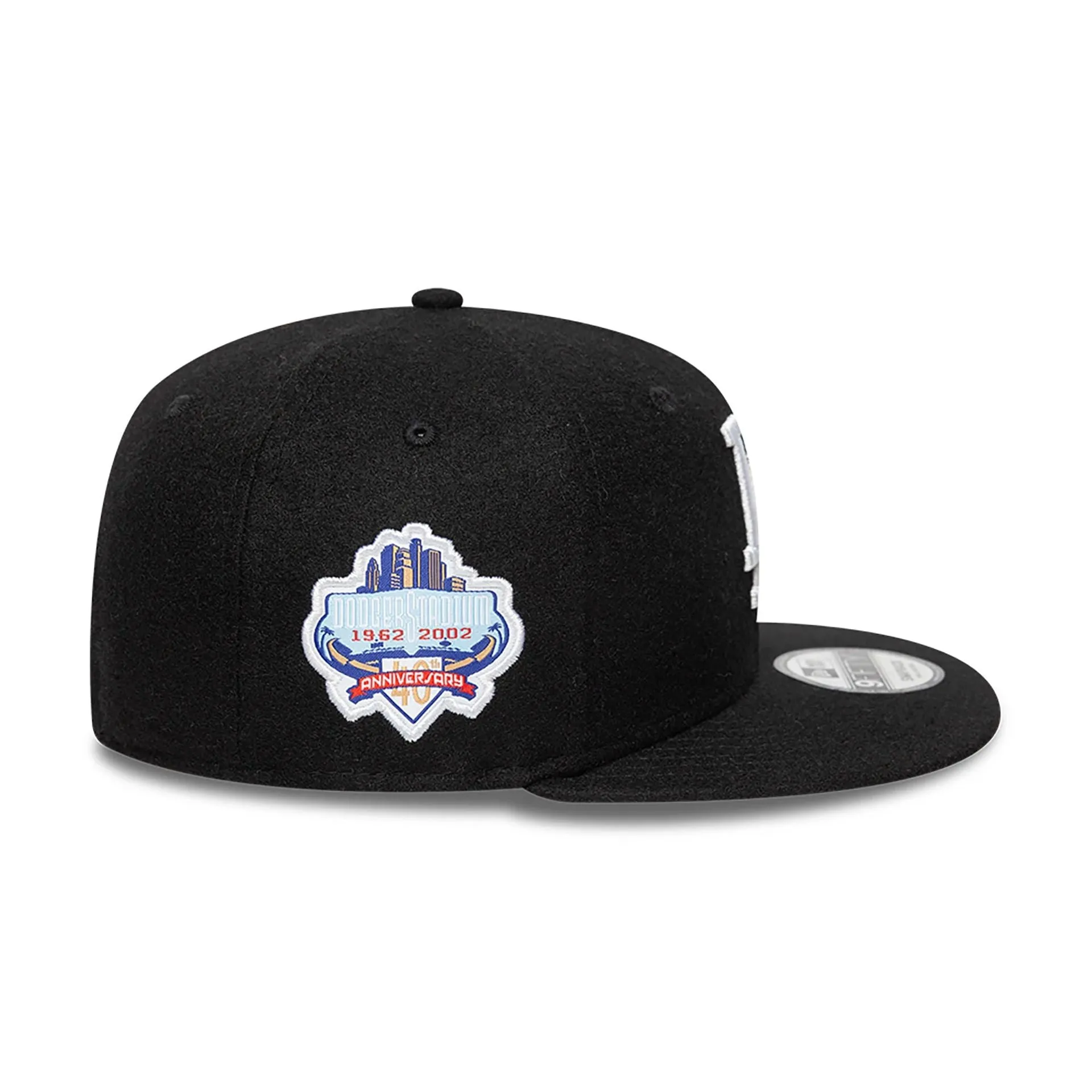 LA Dodgers Melton Patch Black 9FIFTY Snapback Adjustable Cap