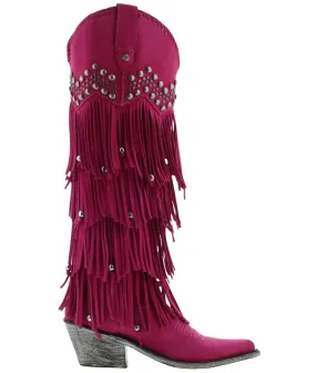 Liberty Black Afra Fringe Fuchsia LB7129194