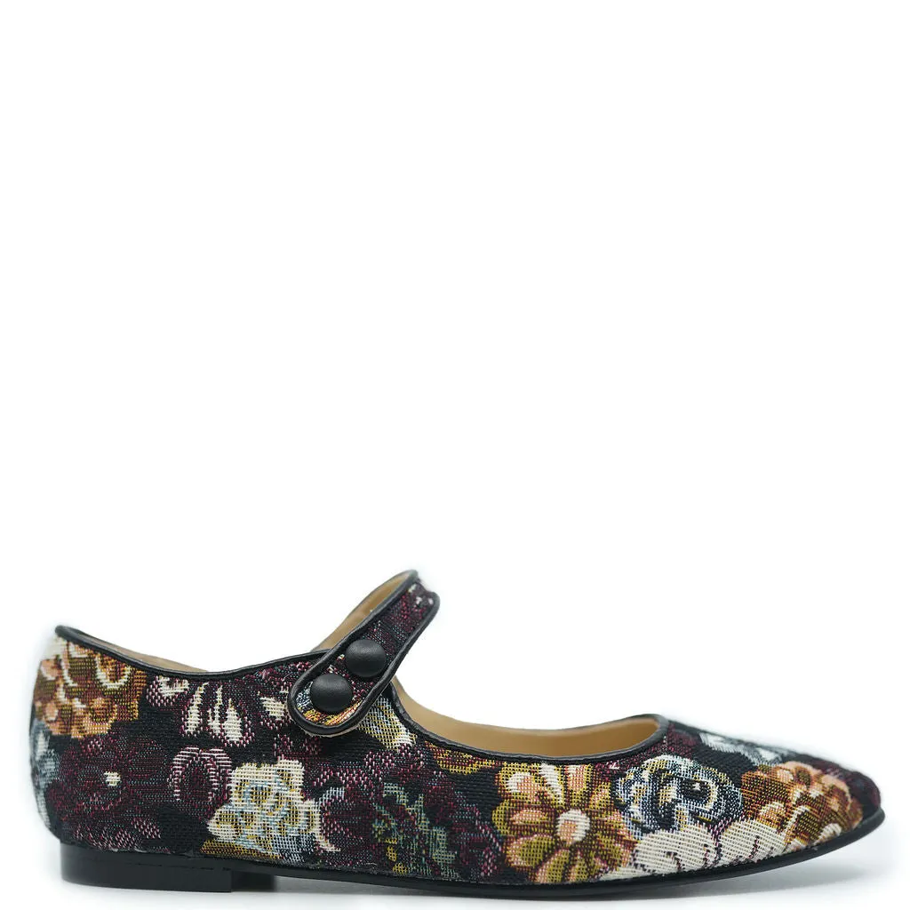 LMDI Floral Print Pointed Mary Jane