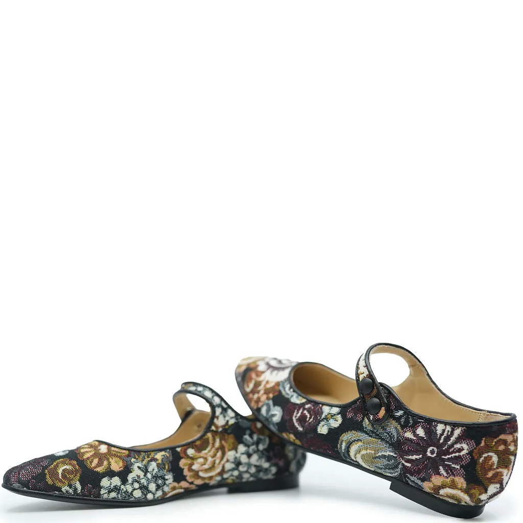 LMDI Floral Print Pointed Mary Jane