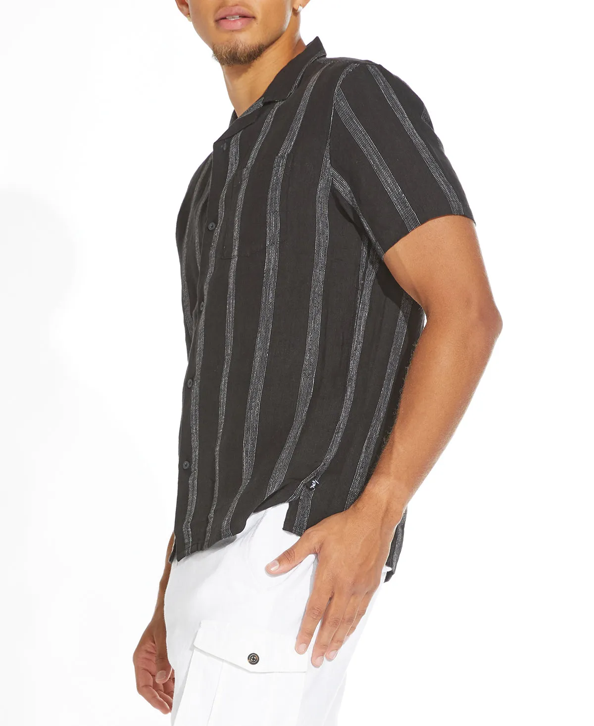 Lodi Linen Resort Shirt (Black)