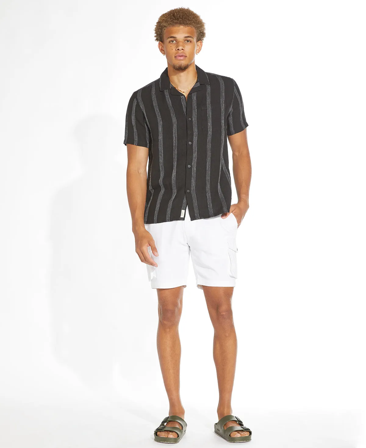 Lodi Linen Resort Shirt (Black)