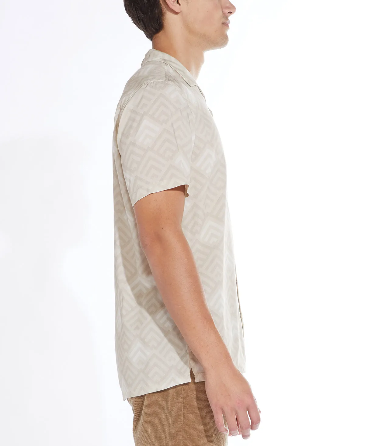 Lodi Printed Resort Shirt (Stone)