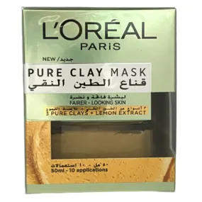 L'Oreal Masque Argile Pure 3 Argiles Pures + Extrait de Citron 50 ML