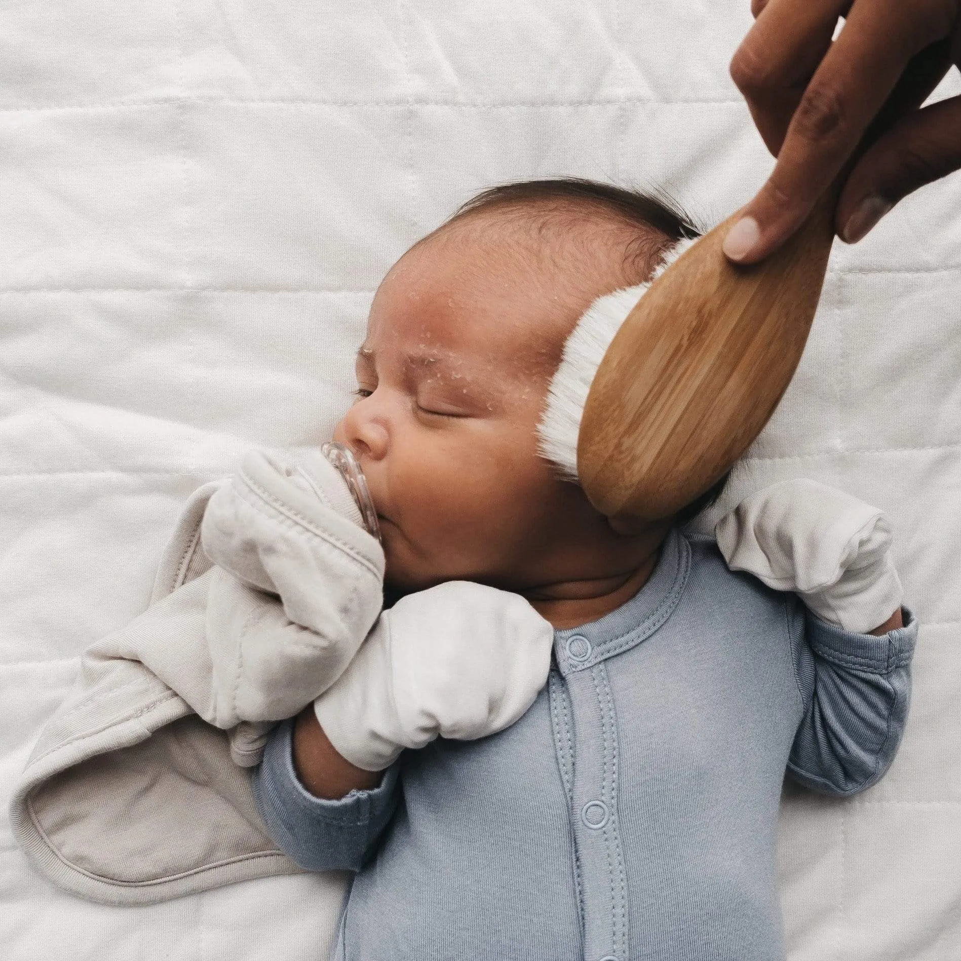 Lovey in Oat with Removable Wooden Teething Ring