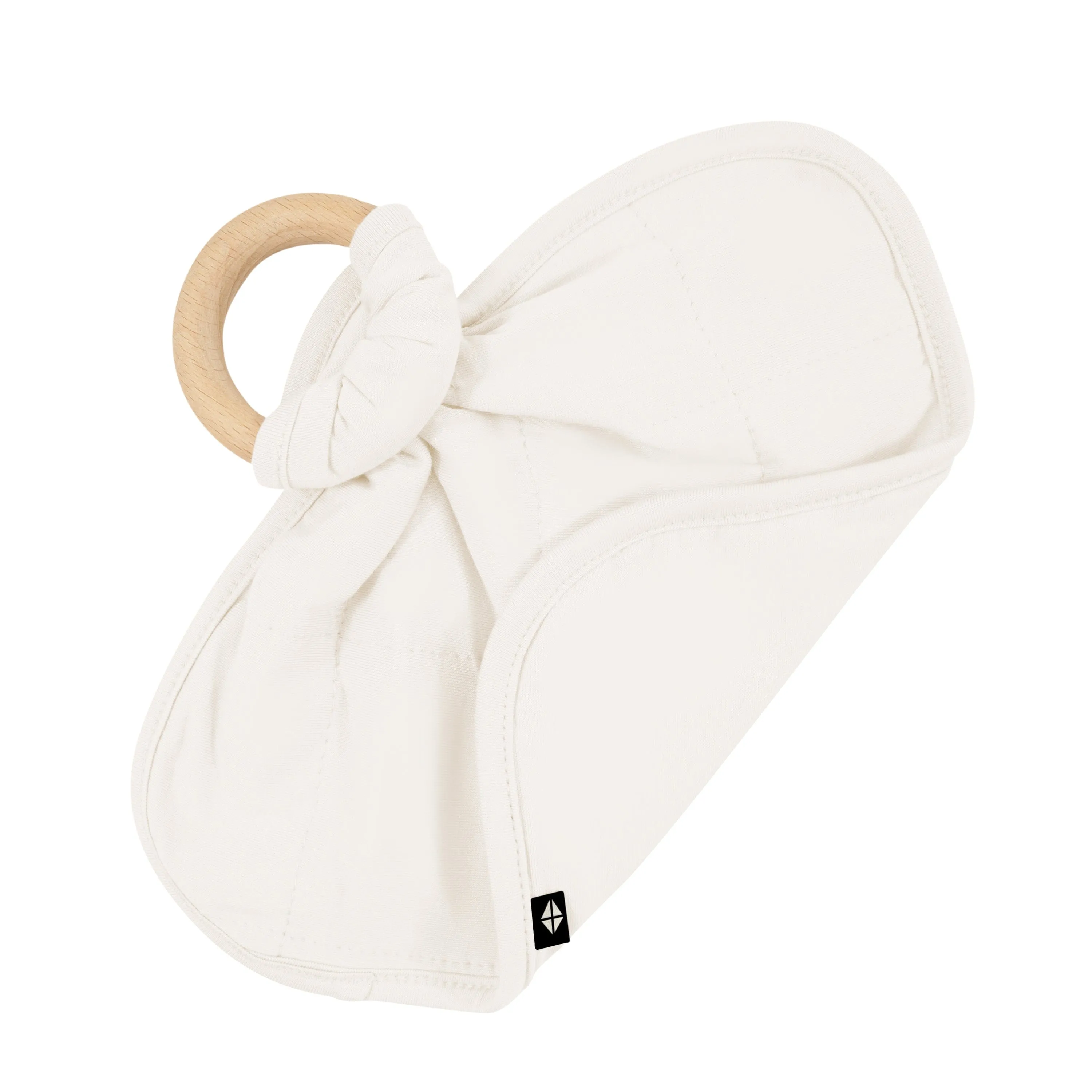 Lovey in Oat with Removable Wooden Teething Ring