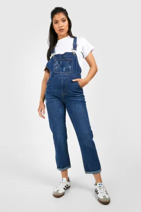 Maternity Mid Blue Wash Overalls