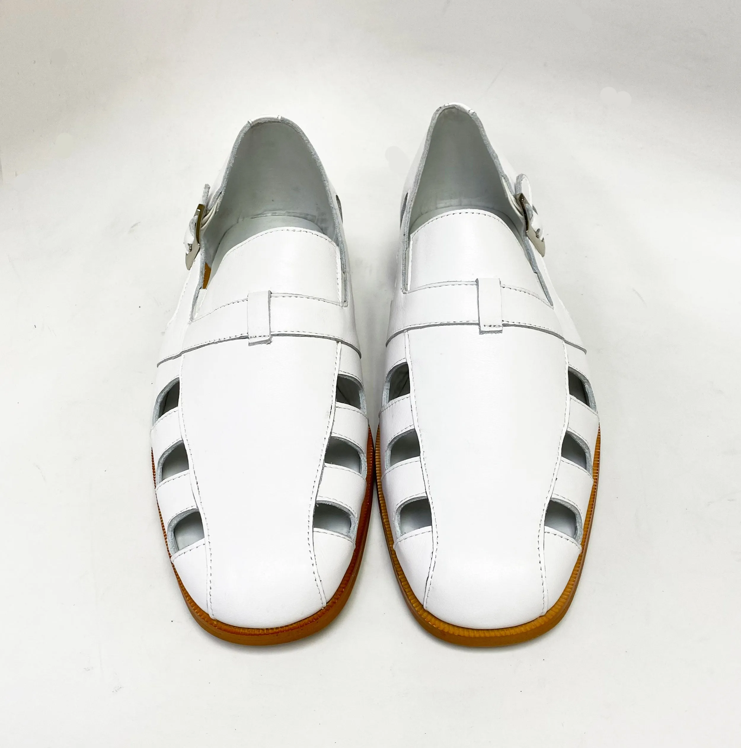 Maurice Calfskin Slip-On Sandal/Shoe White