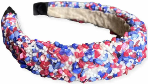 Mavi Bandz - Stone Confetti Headband - Patriotic Couture