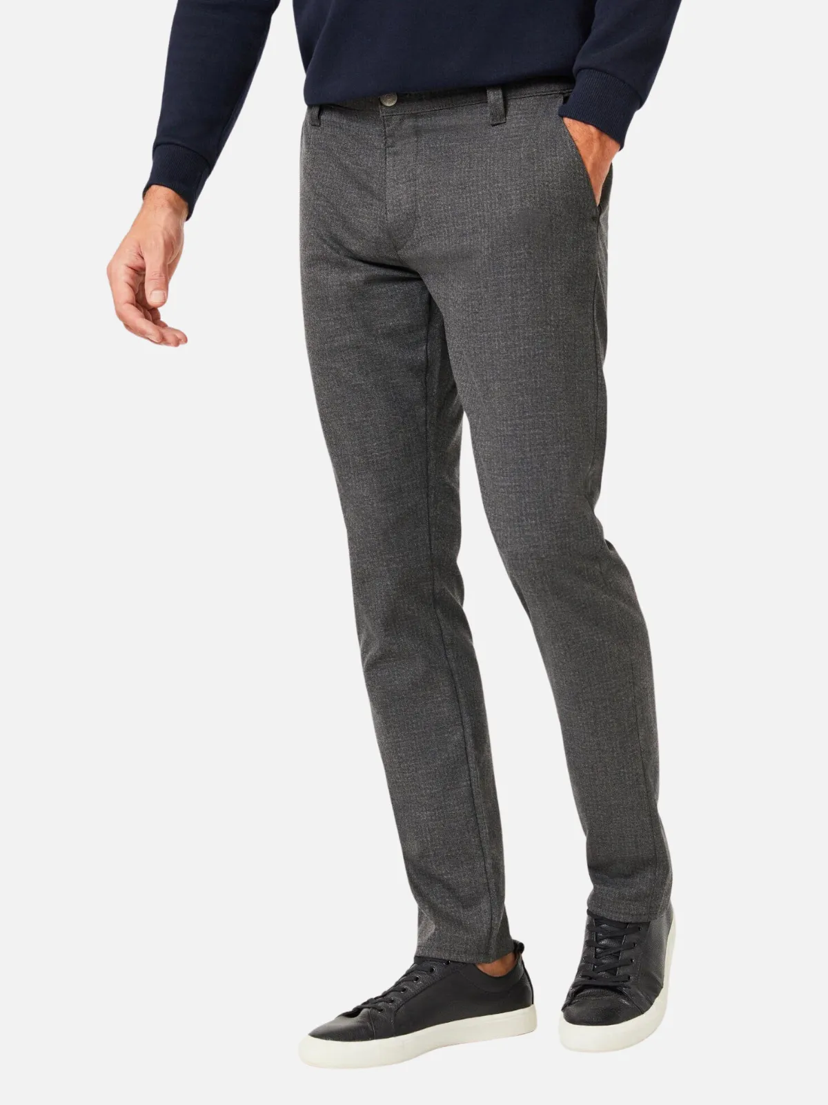 Mavi Johnny Slim Pant - Charcoal Feather Tweed