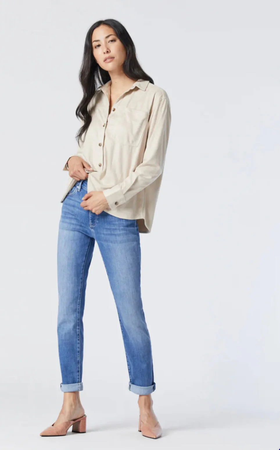 MAVI KATHLEEN HIGH RISE SLIM BOYFRIEND