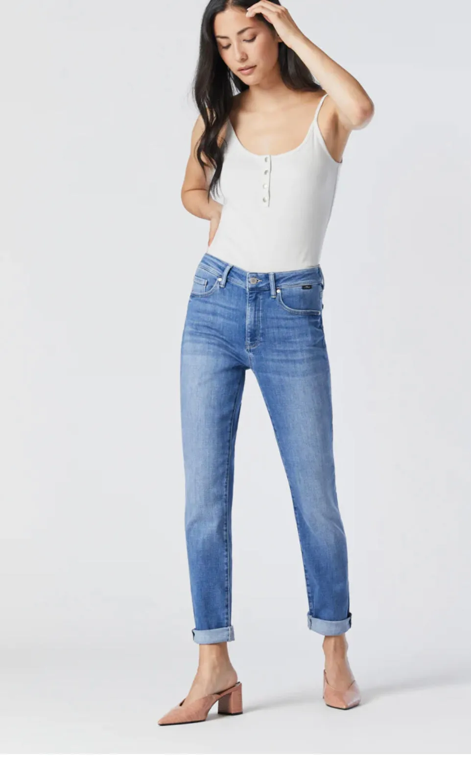 MAVI KATHLEEN HIGH RISE SLIM BOYFRIEND