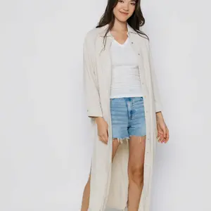 Meg Long Linen Button Up