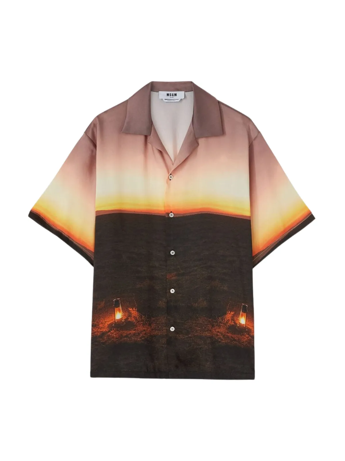 Msgm Shirt Sunset Multicolour