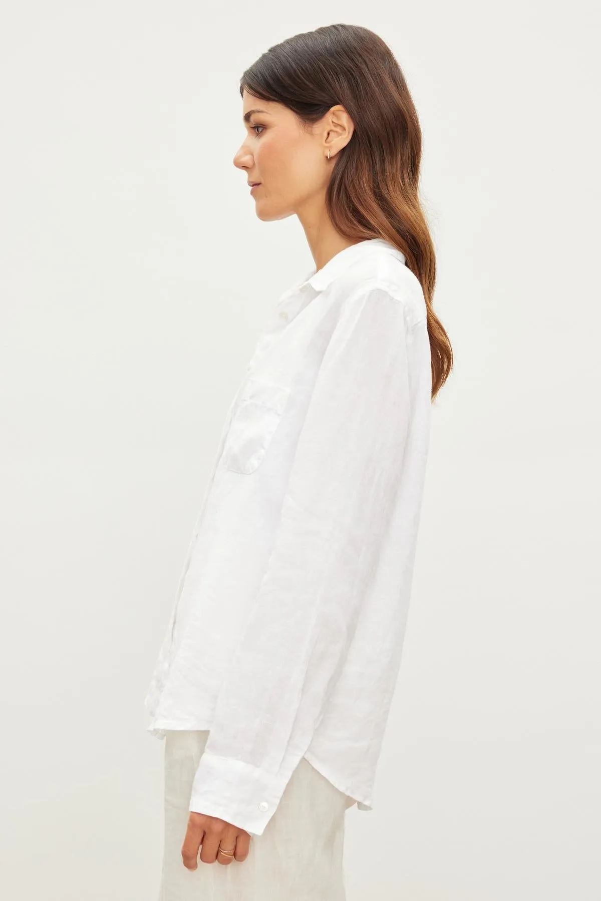 NATALIA LINEN BUTTON-UP SHIRT