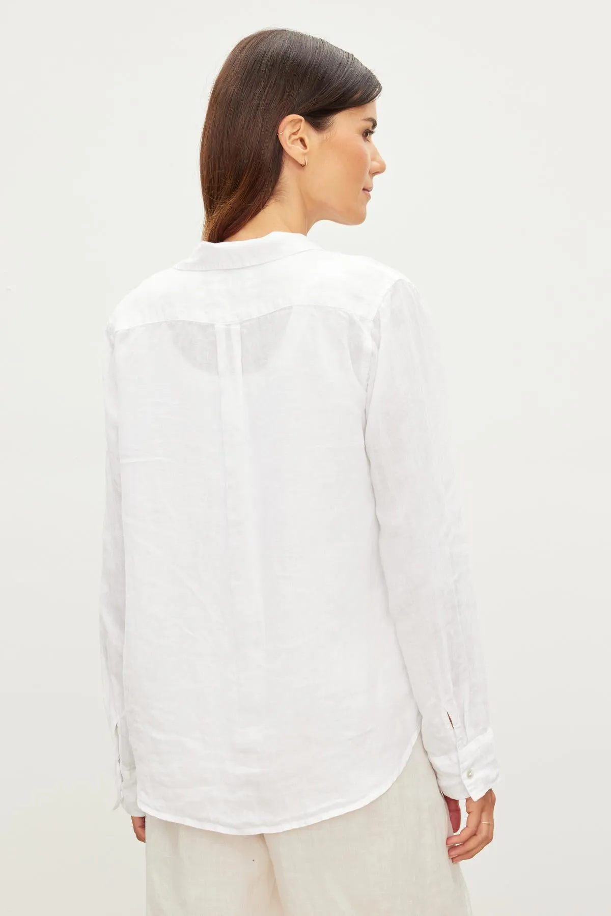 NATALIA LINEN BUTTON-UP SHIRT