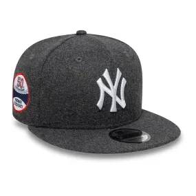 New York Yankees Melton Patch Grey 9FIFTY Snapback Adjustable Cap