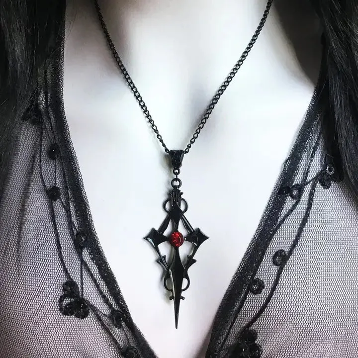 NK-Black Pointed Cross Gothic