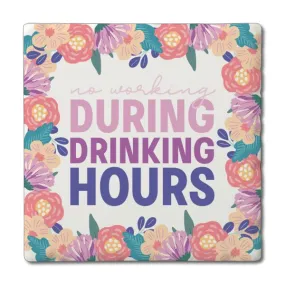 No Working – Square Single Tile Coaster