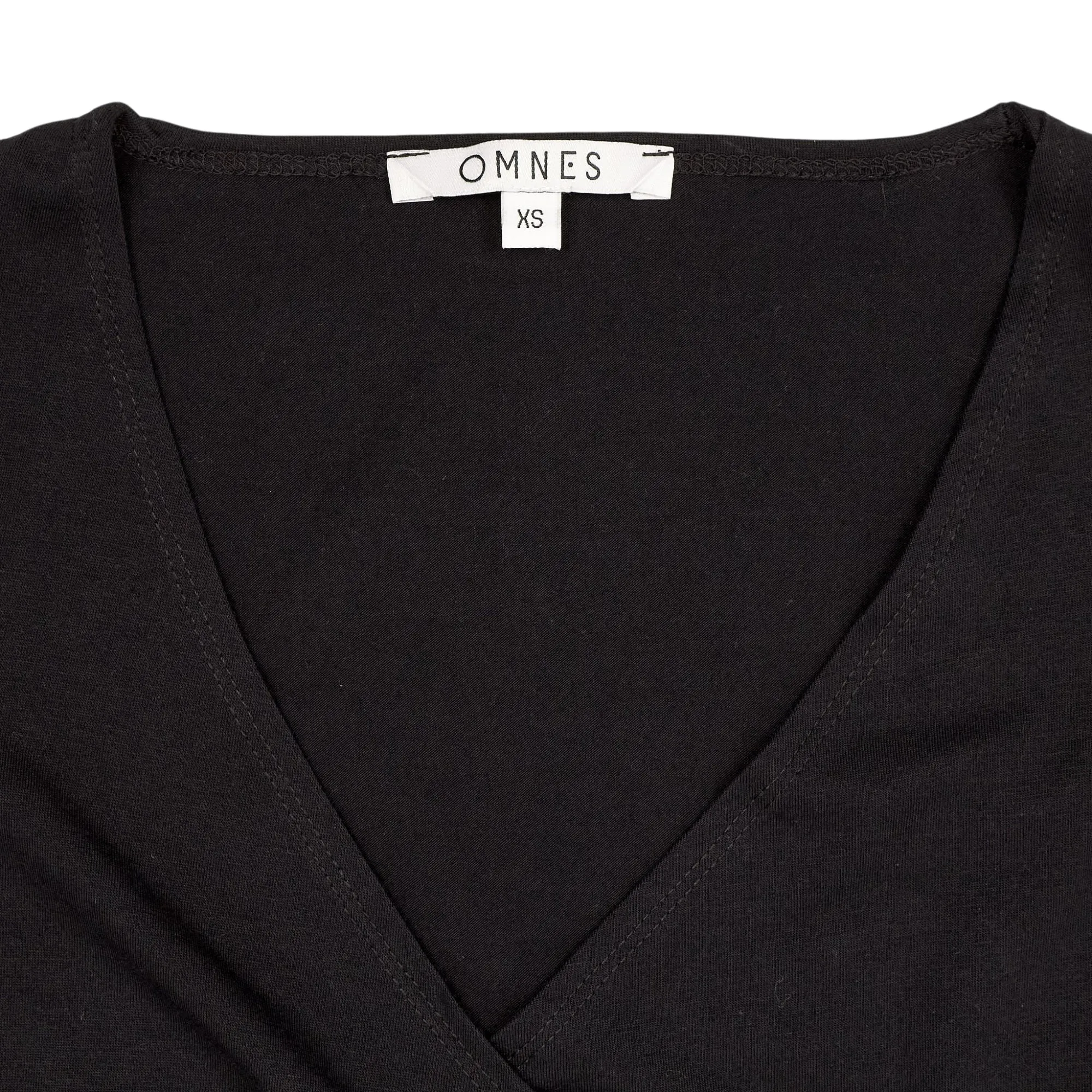 Omnes Black Wrap Top